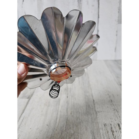 Vintage aluminum angel cherub red tree topper metal mini blow mold Xmas tree - Picture 9 of 11